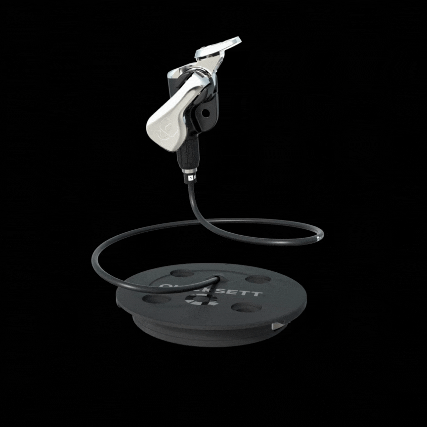 QuickSett: Rotating disc for snowboard binding – Black-Line